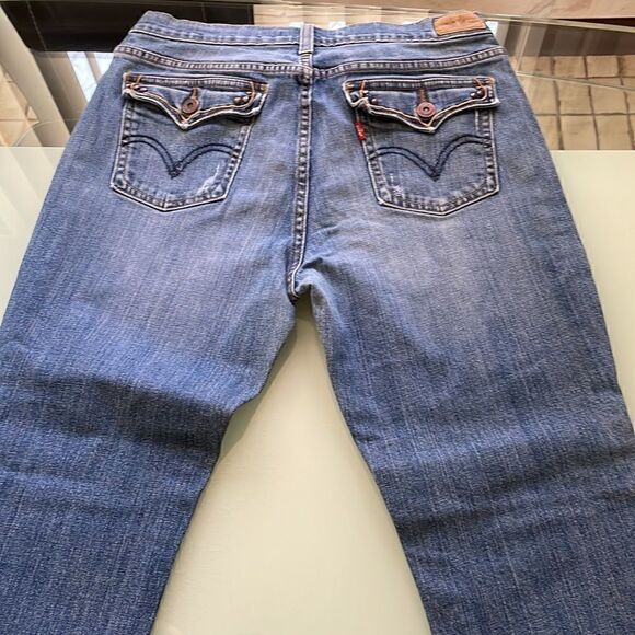 Levi’s 515 jeans 8 sc flip pockets boot cut medium blue wash stretchy - Picture 5 of 16